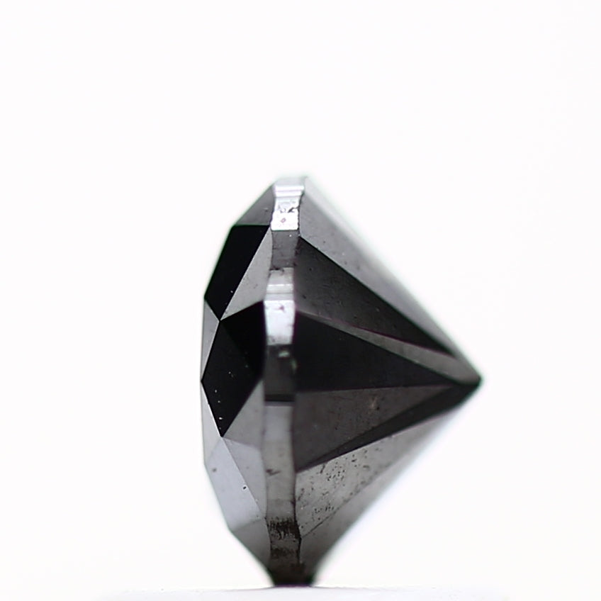 0.80 Carat Fancy Black Round Brilliant Cut Natural Loose Diamond