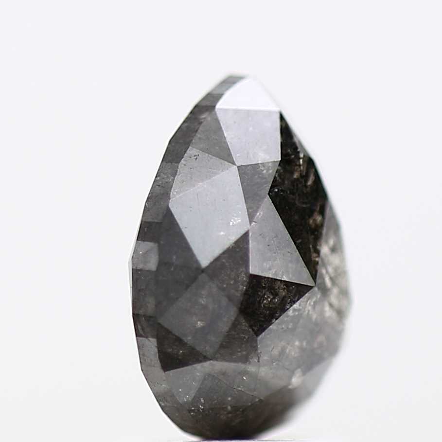 Salt and Pepper Diamond Fancy Gray Color 1.91 CT 8.60 x 6.75 x 3.60 MM Pear Cut Diamond! Natural Loose Diamond ! Christmas Gift for Her
