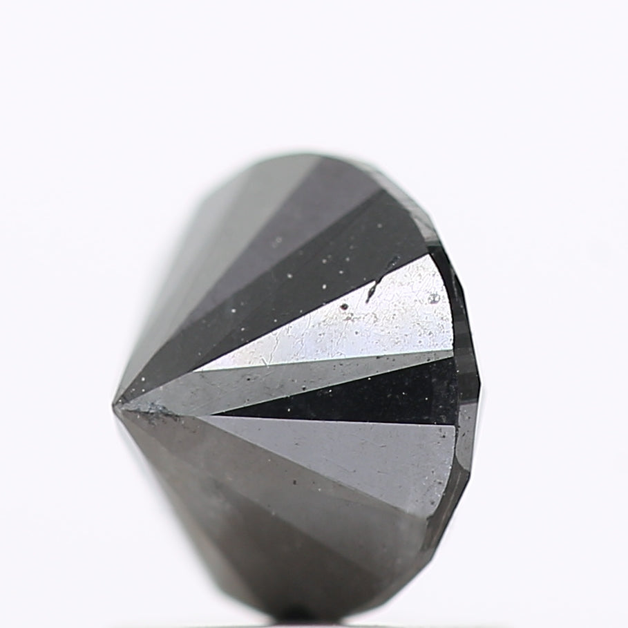 1.20 Carat Fancy Black Round Shape Brilliant Cut Natural Loose Diamond
