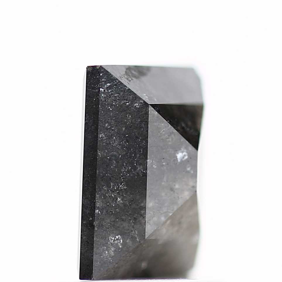 salt and pepper diamond ! 1.36 Ct 6.94 x 5.43 x 3.44 mm natural gray baguette loose diamond for engagement ring for her
