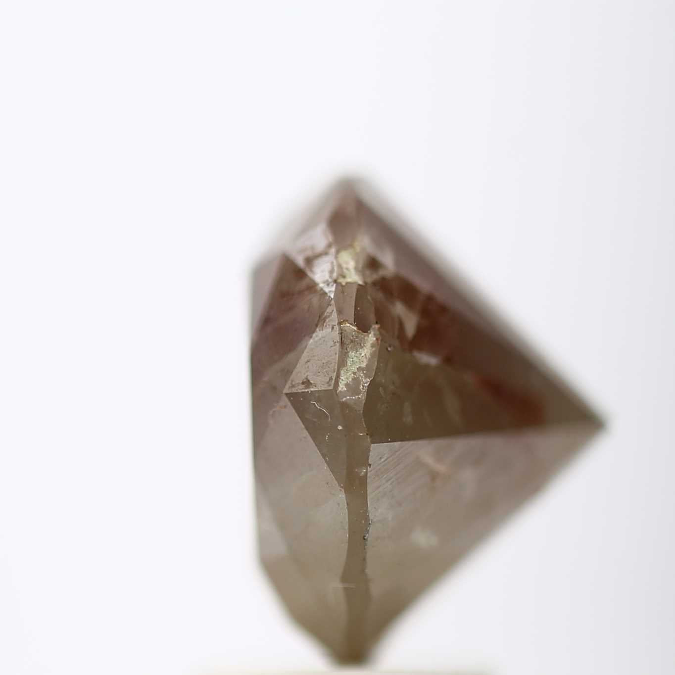 3.93 Carat Rustic Brown Round Shape Brilliant Cut Natural Loose Diamond