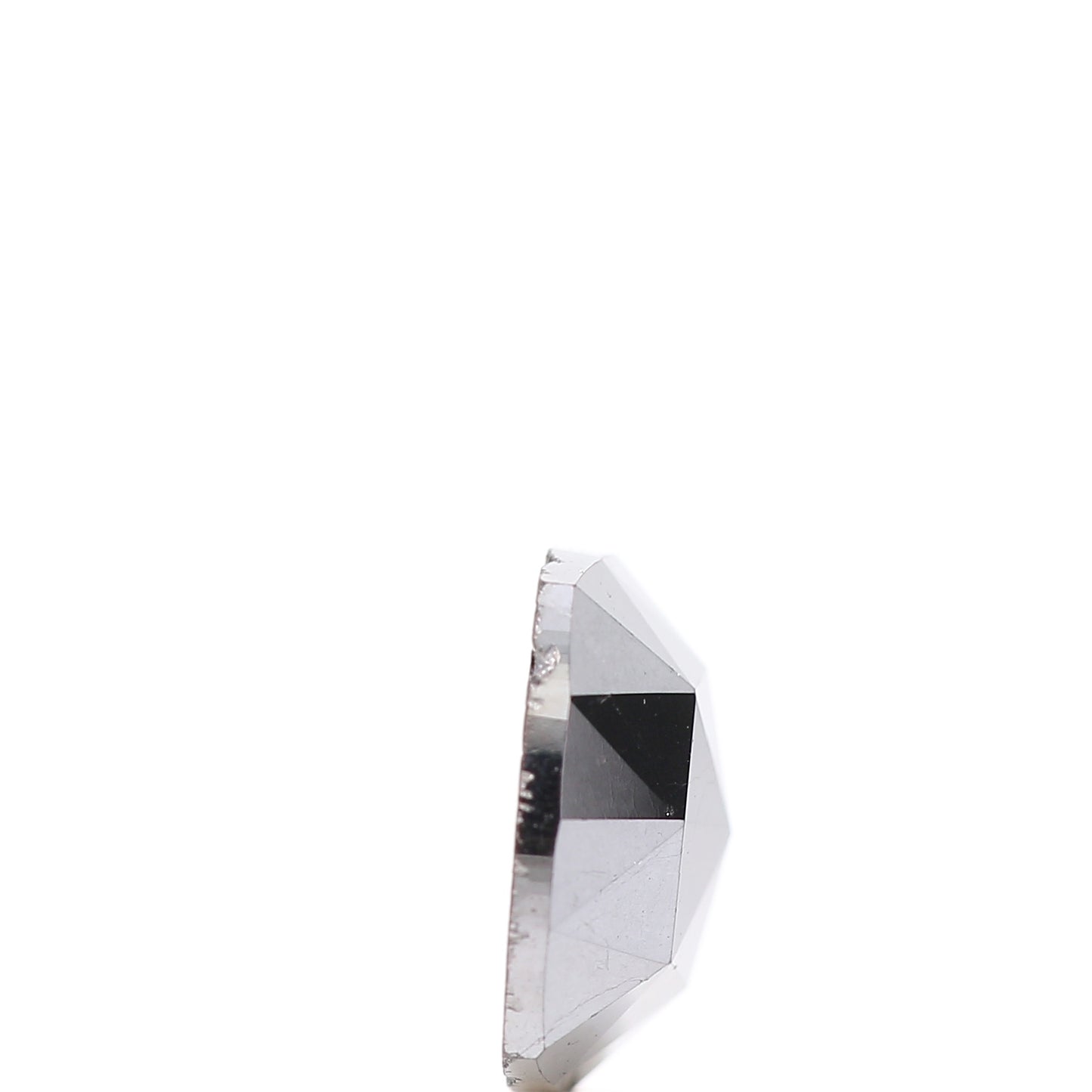 1.72 Ct Natural Black Cushion Single Cut Loose Diamond for Jewelery