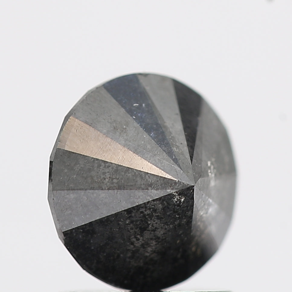 Salt And Pepper Diamond Fancy Gray Color 1.32 CT 6.70 x 4.60 MM Round Brilliant Cut Diamond ! Natural Loose Diamond ! Christmas Gift for Her