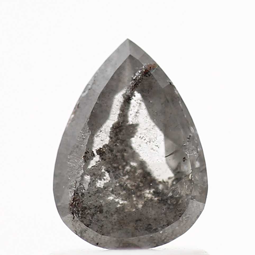Salt and Pepper Diamond Fancy Gray Color 0.73 CT 7.64 x 5.56 x 2.08 MM Pear Cut Diamond! Natural Loose Diamond ! Christmas Gift for Her