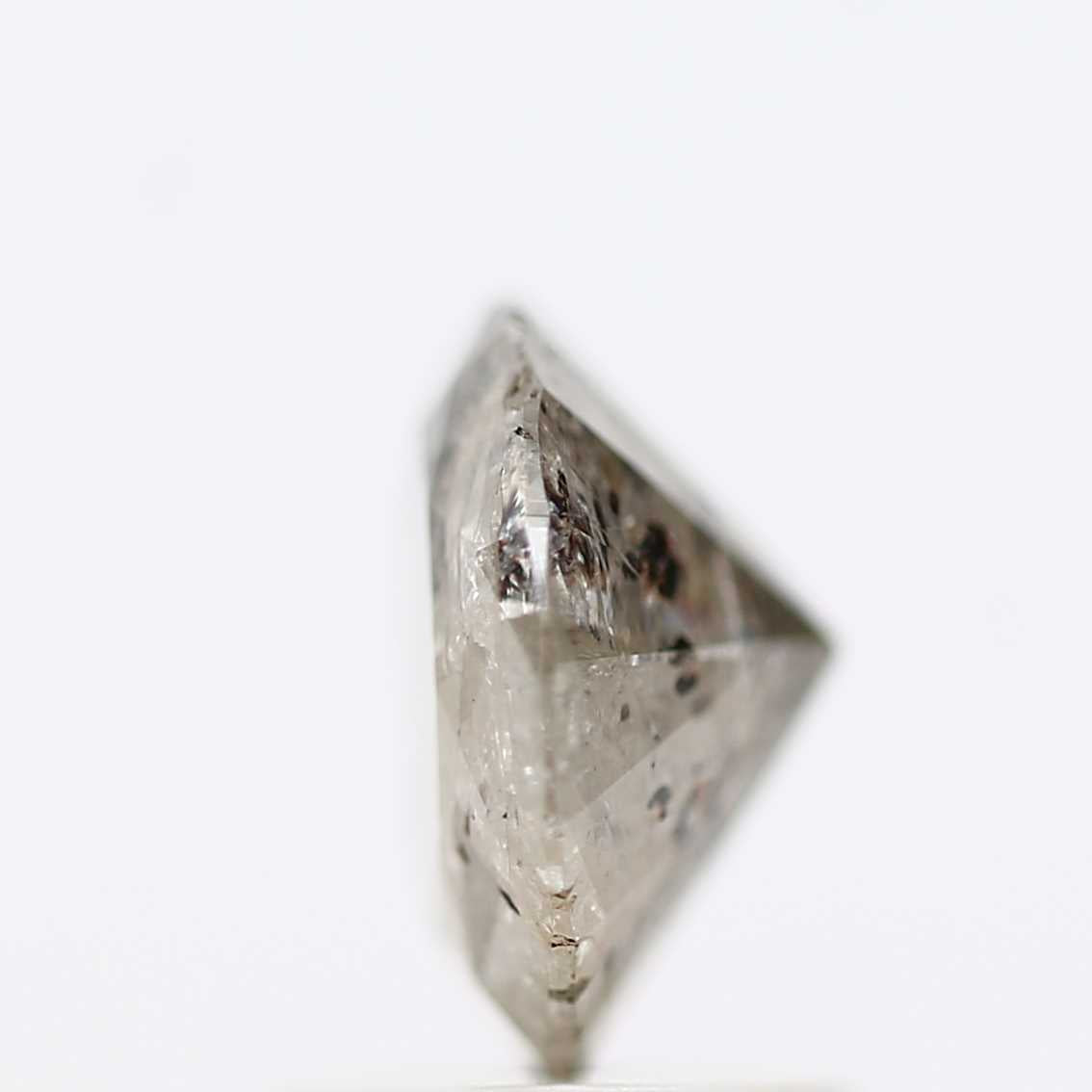 1.52 Carat Salt and Pepper Diamond Round Brilliant Cut Natural Loose Diamond