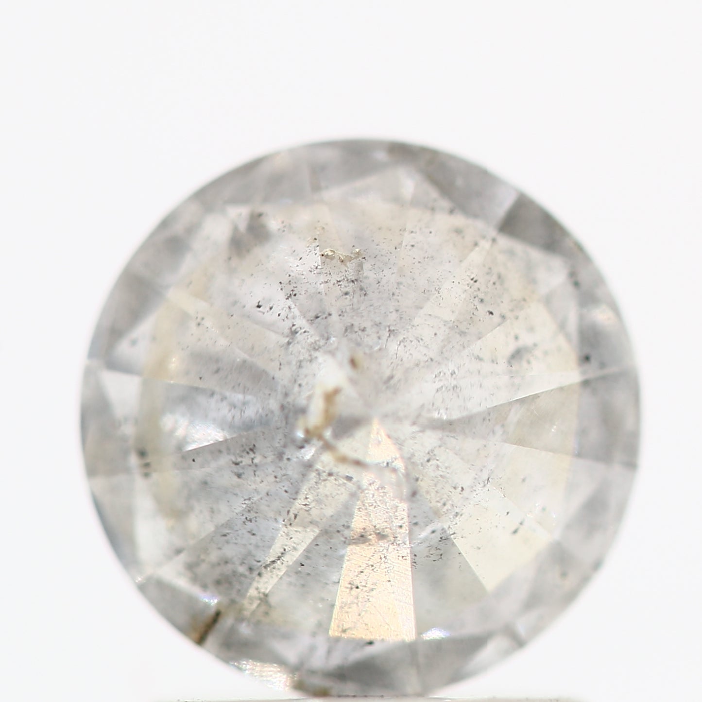 Salt And Pepper Diamond Fancy Gray Color 1.20 CT 7.10 x 3.80 MM Round Brilliant Cut Diamond ! Natural Loose Diamond ! Christmas Gift for Her