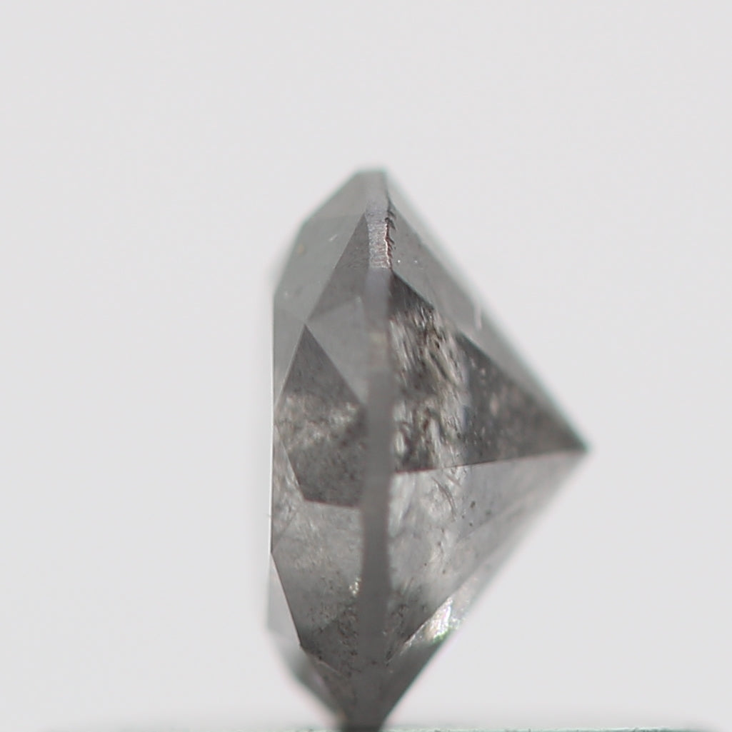 0.34 Carat Salt and Pepper Gray Round Brilliant Cut Natural Loose Diamond