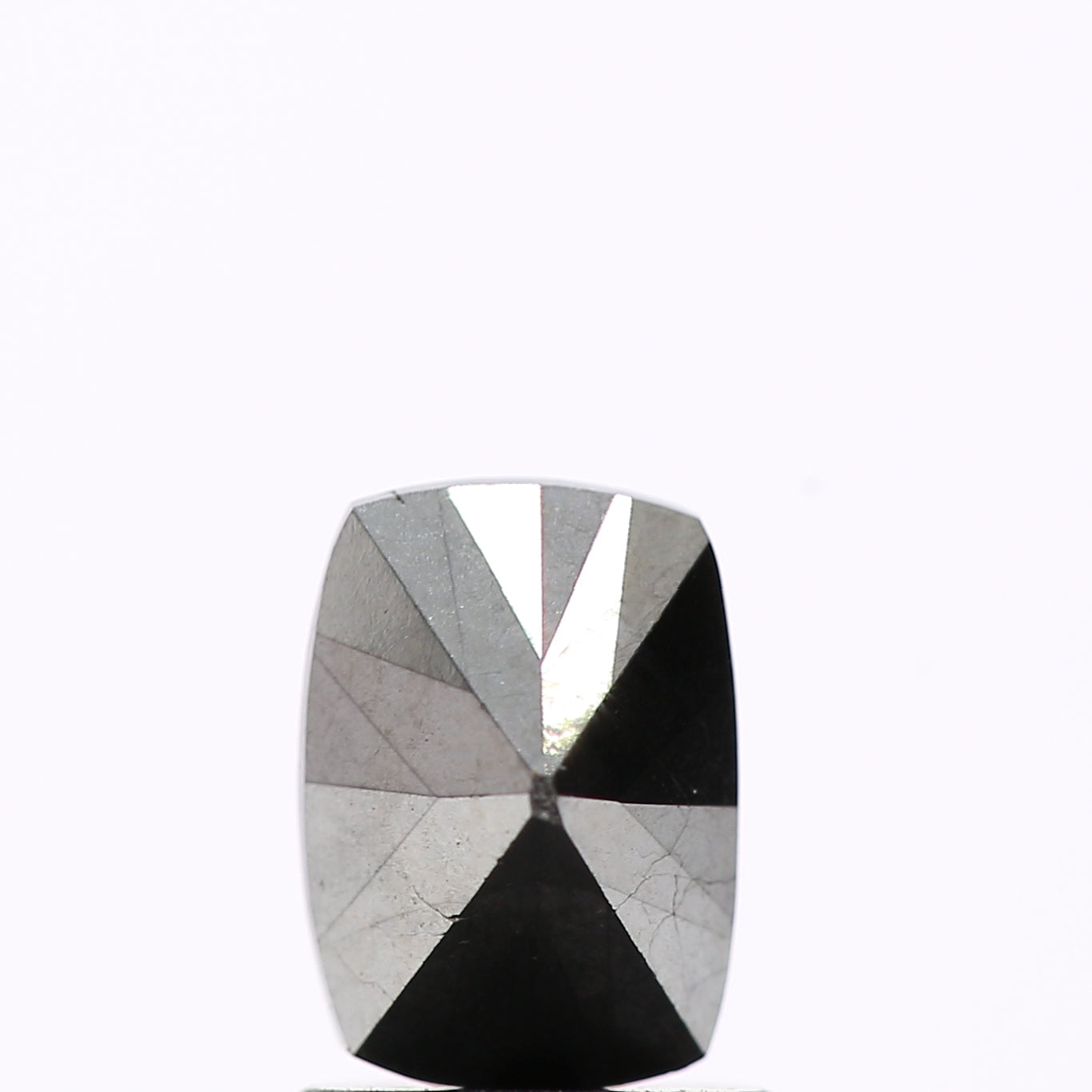 1.00 Ct Natural Black Cushion Full Cut Loose Diamond for Jewelery