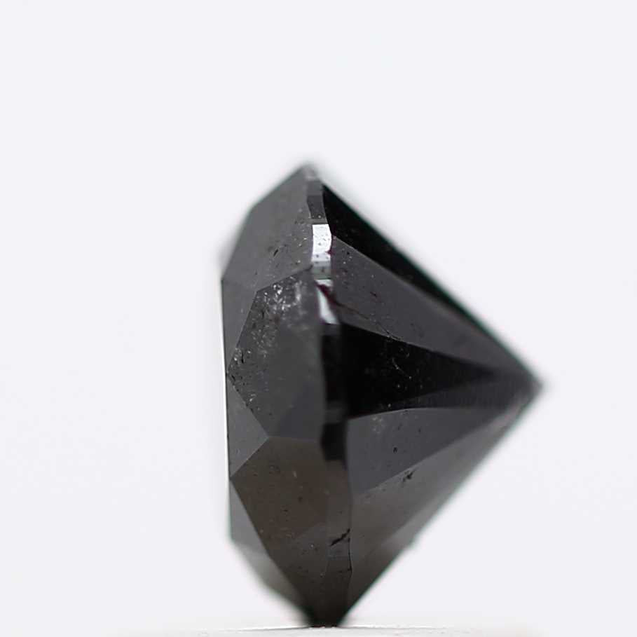 1.16 Carat Fancy Black Round Shape Brilliant Cut Natural Loose Diamond