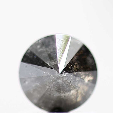 0.74 Carat Fancy Black Round Shape Brilliant Cut Natural Loose Diamond