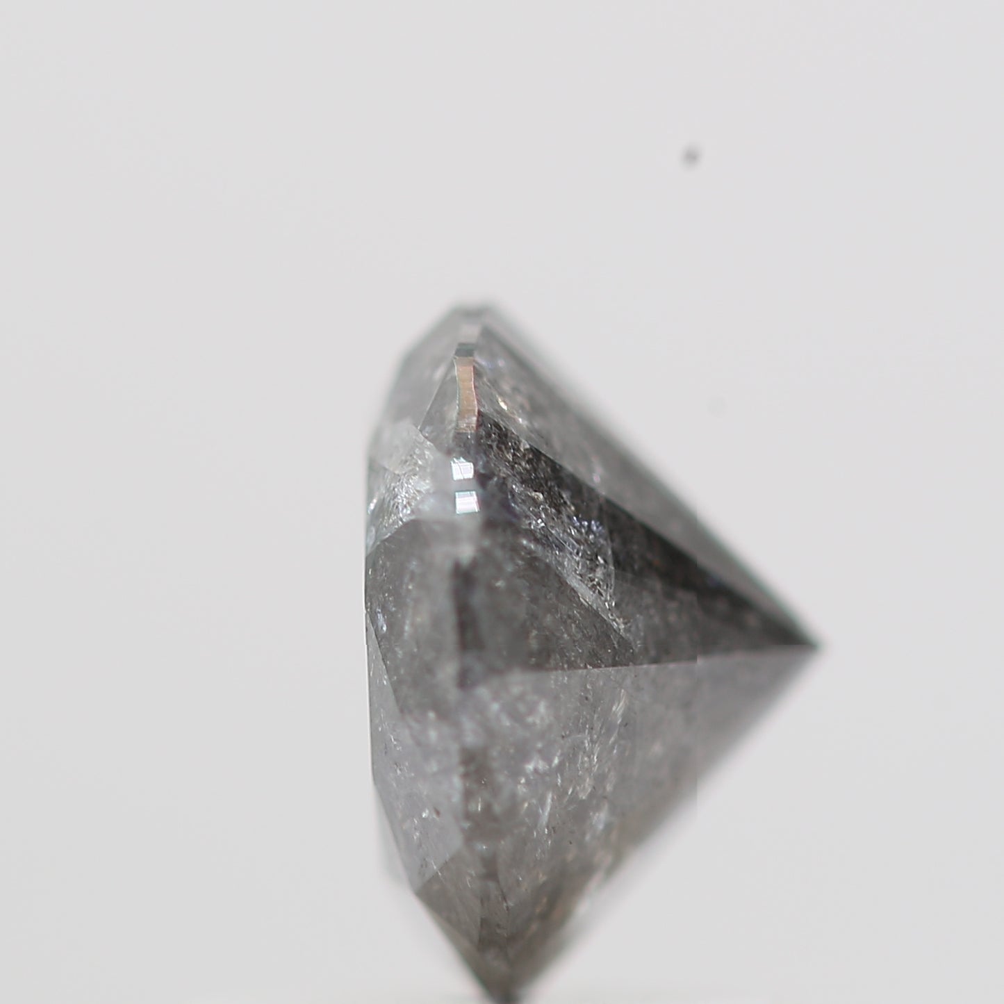 1 Carat Gray Salt and Pepper Round Brilliant Cut Natural Loose Diamond