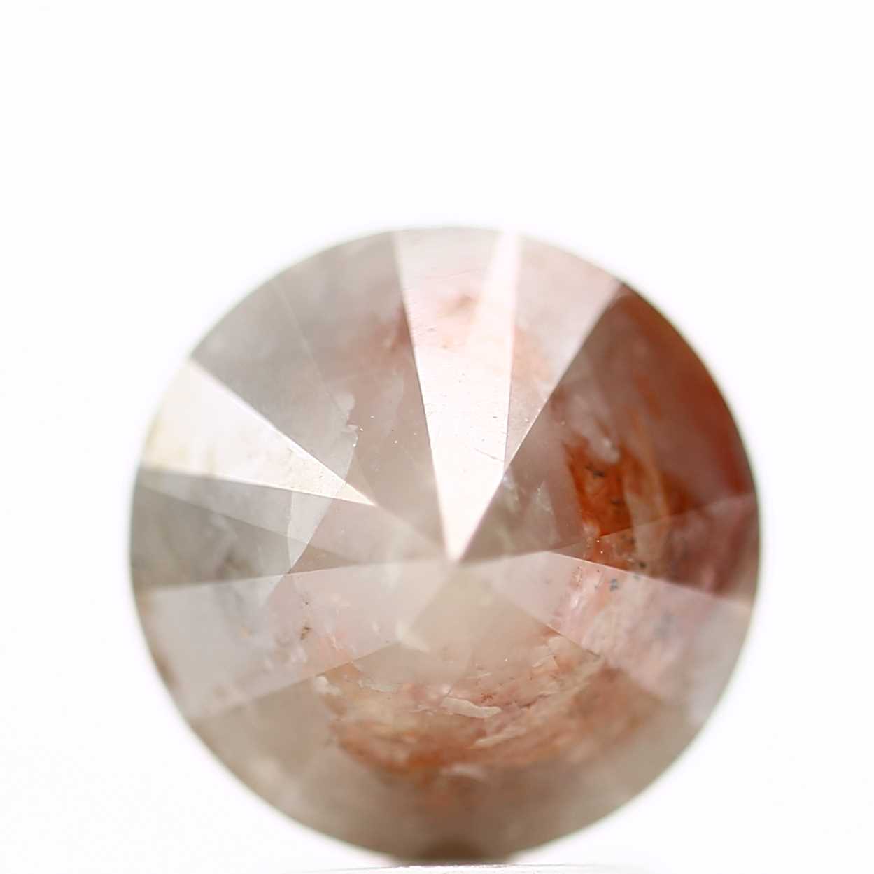 Salt And Pepper Diamond Fancy Brown Color 3.18 CT 8.88 x 6.29 MM Round Brilliant Cut Diamond ! Natural Loose Diamond, Christmas Gift for Her