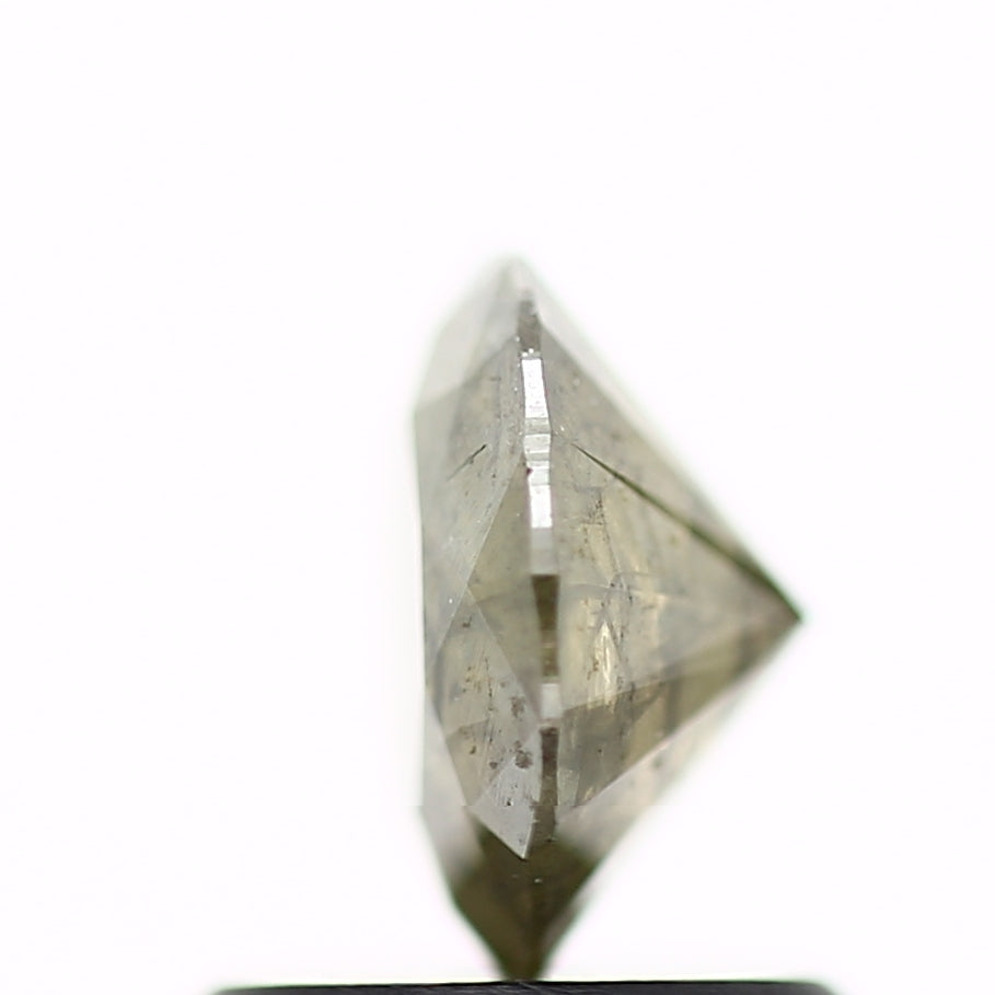 0.91 Carat Fancy Gray Rustic Round Shape Brilliant Cut Natural Loose Diamond