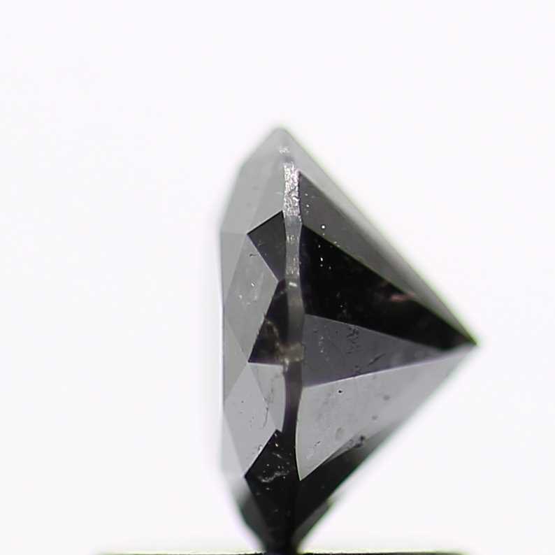 1.02 Carat Fancy Black Round Brilliant Cut Natural Loose Diamond