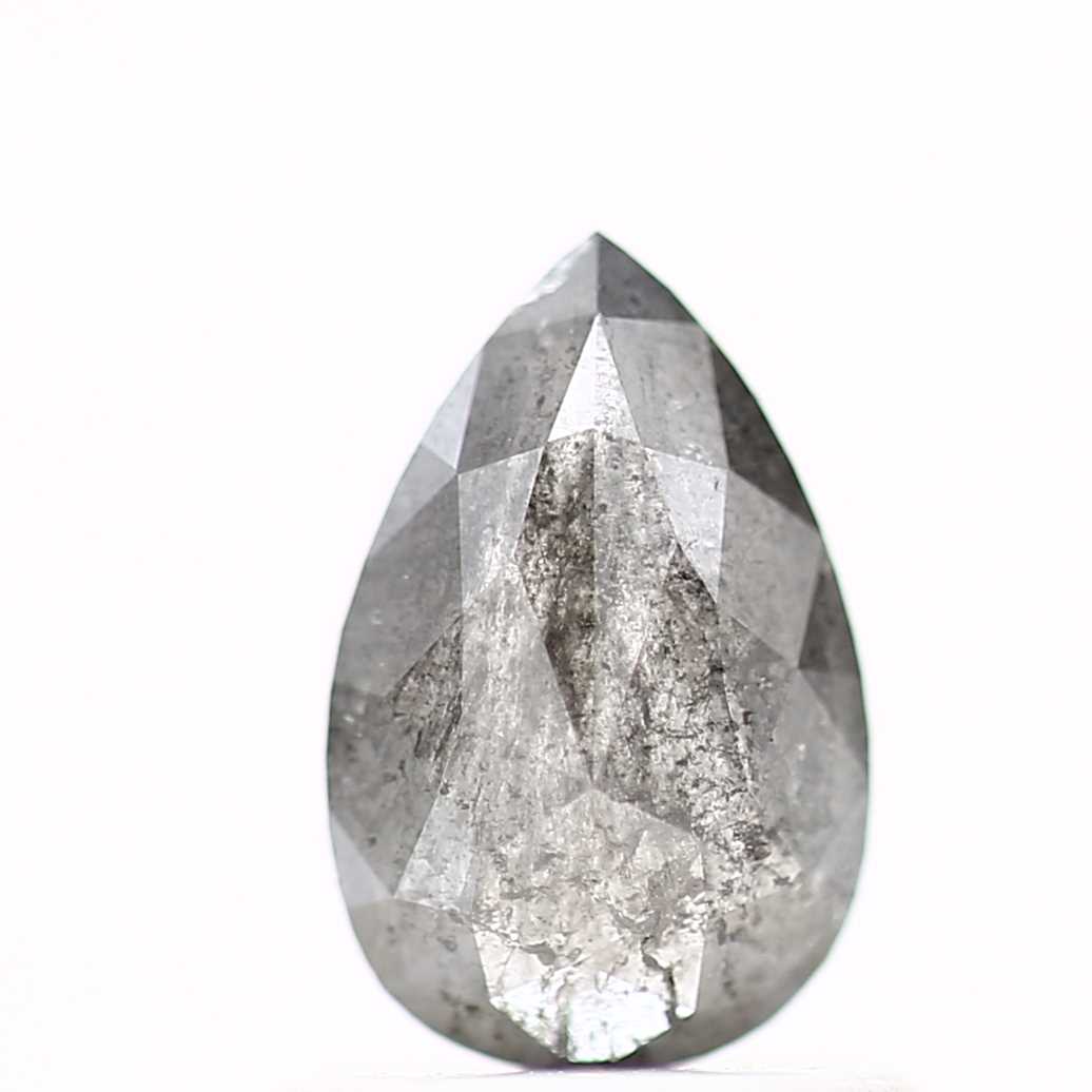 Salt and Pepper Diamond Fancy Gray Color 0.85 CT 7.63 x 4.97 x 2.59 MM Pear Cut Diamond! Natural Loose Diamond ! Christmas Gift for Her