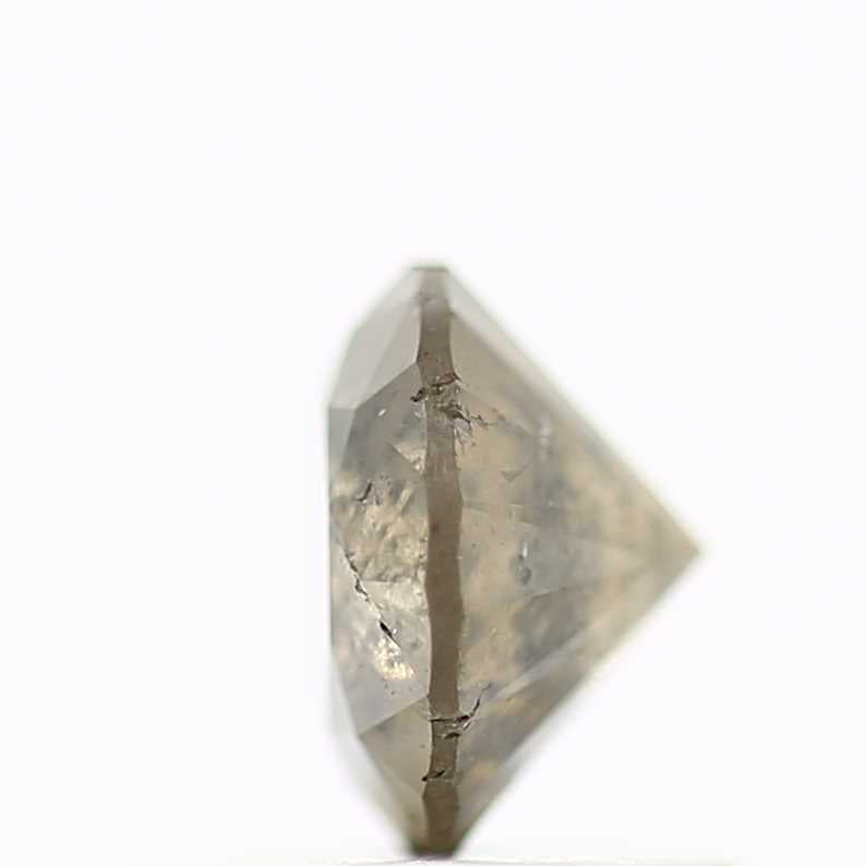 0.72 Carat Fancy Brown Gray Round Cut Natural Loose Diamond