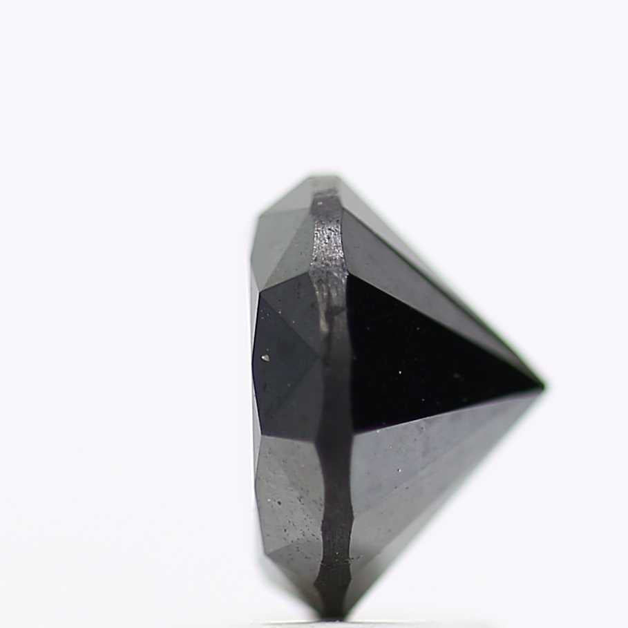 1.93 Carat Fancy Black Round Shape Brilliant Cut Natural Loose Diamond