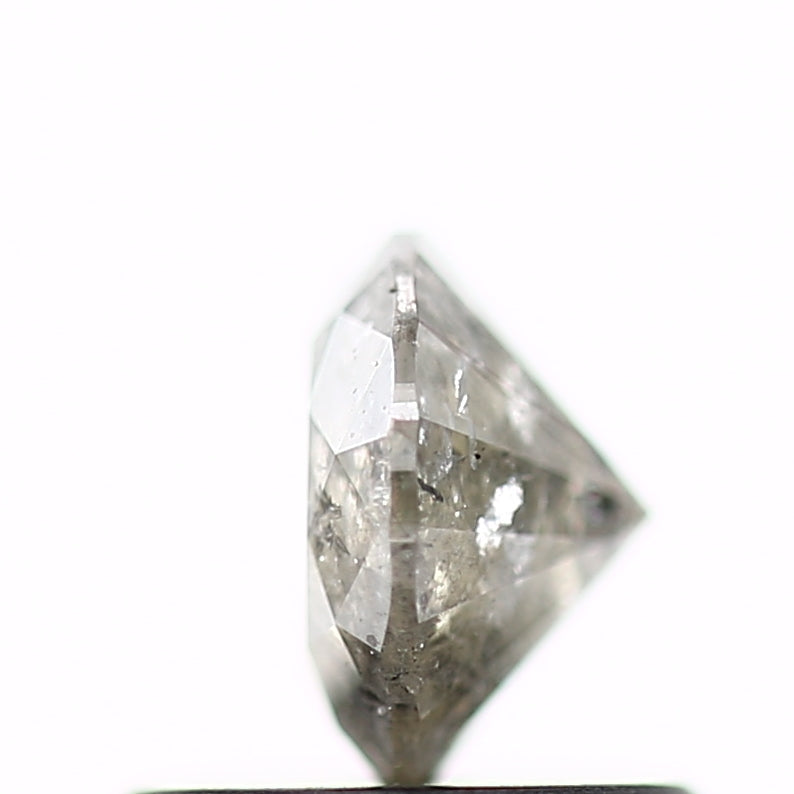 0.64 Carat Salt and Pepper Diamond Round Brilliant Cut Natural Loose Diamond