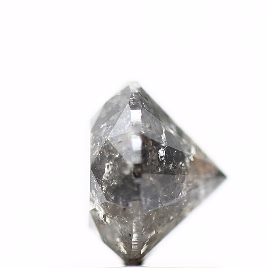 1.07 Carat Salt and Pepper Diamond Gray Round Brilliant Cut Natural Loose Diamond