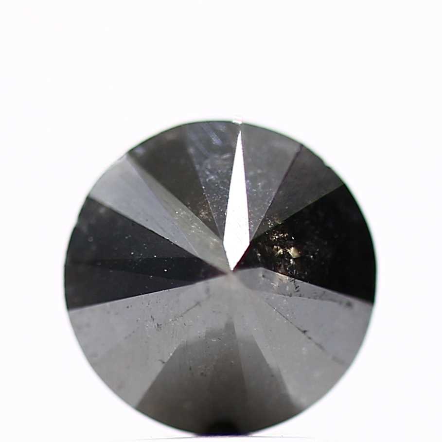 1.70 Carat Fancy Black Round Shape Brilliant Cut Natural Diamond