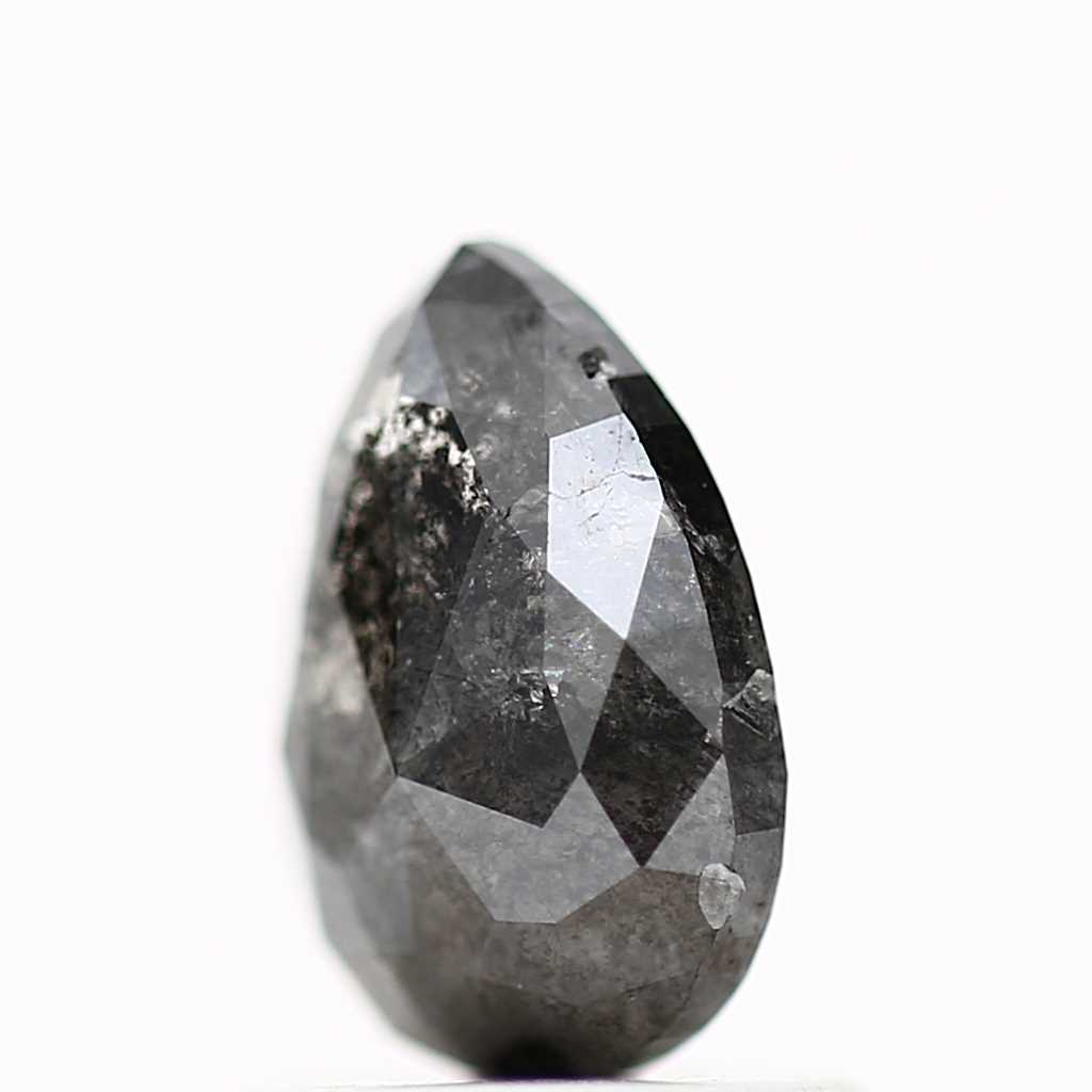Salt and Pepper Diamond Fancy Gray Color 1.02 CT 7.58 x 5.15 x 2.75 MM Pear Cut Diamond! Natural Loose Diamond ! Christmas Gift for Her