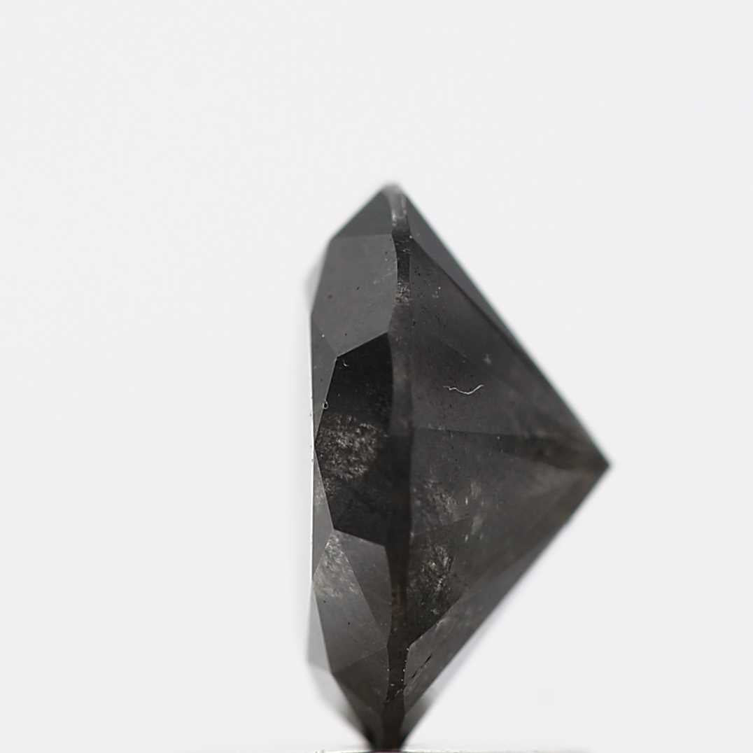1.57 Carat Fancy Black Round Shape Brilliant Cut Natural Loose Diamond
