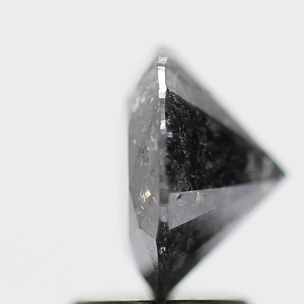 2.02 Carat Fancy Black Gray Round Shape Brilliant Cut Natural Loose Diamond