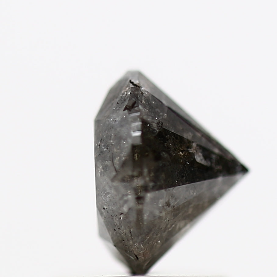 1.26 Carat Fancy Black Round Shape Brilliant Cut Natural Loose Diamond