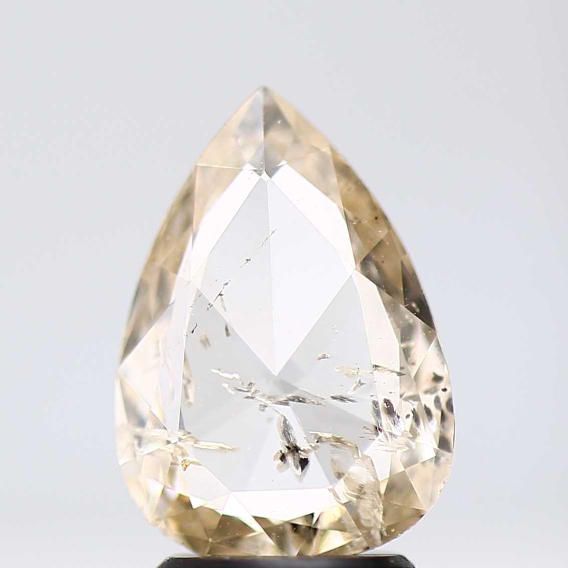 Salt and Pepper Diamond Fancy Yellow Color 1.60 CT 10.90 x 7.80 x 2.30 MM Pear Cut Diamond! Natural Loose Diamond ! Christmas Gift for Her