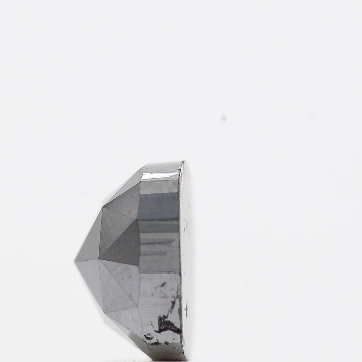 2.29 Ct Natural Black Cushion Single Cut Loose Diamond for Jewelery