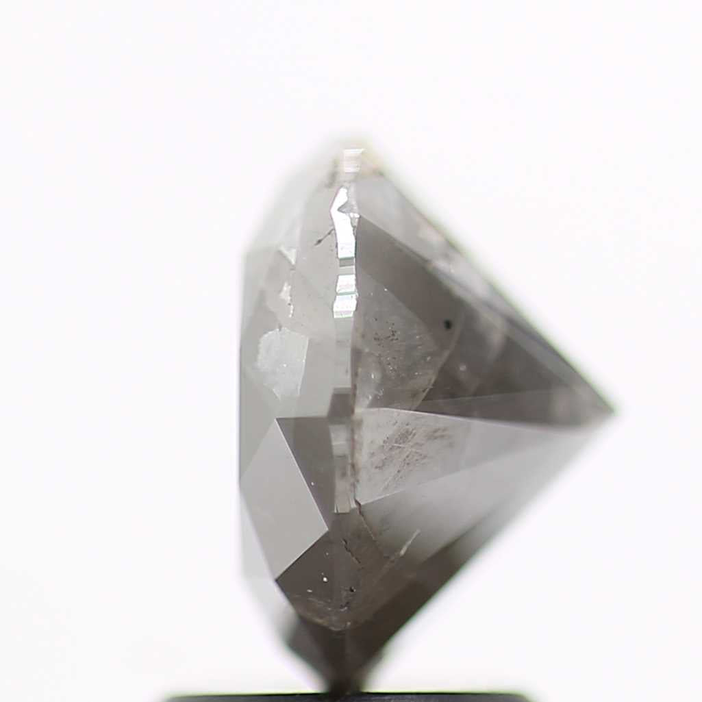 2.57 Carat Salt and Pepper Round Brilliant Cut Natural Loose Diamond