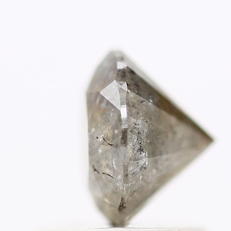 0.92 Carat Salt and Pepper Diamond Gray Round Cut Natural Diamond