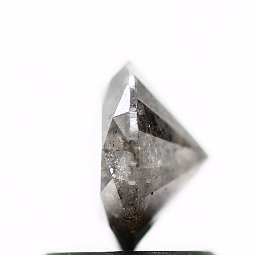 0.89 Carat Salt and Pepper Diamond Round Gray Brilliant Cut Natural Loose Diamond
