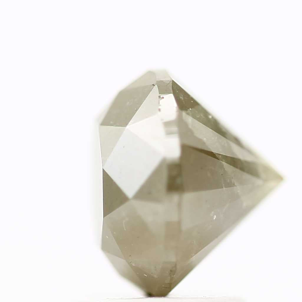 2.37 Carat Gray Rustic Round Shape Brilliant Cut Natural Loose Diamond