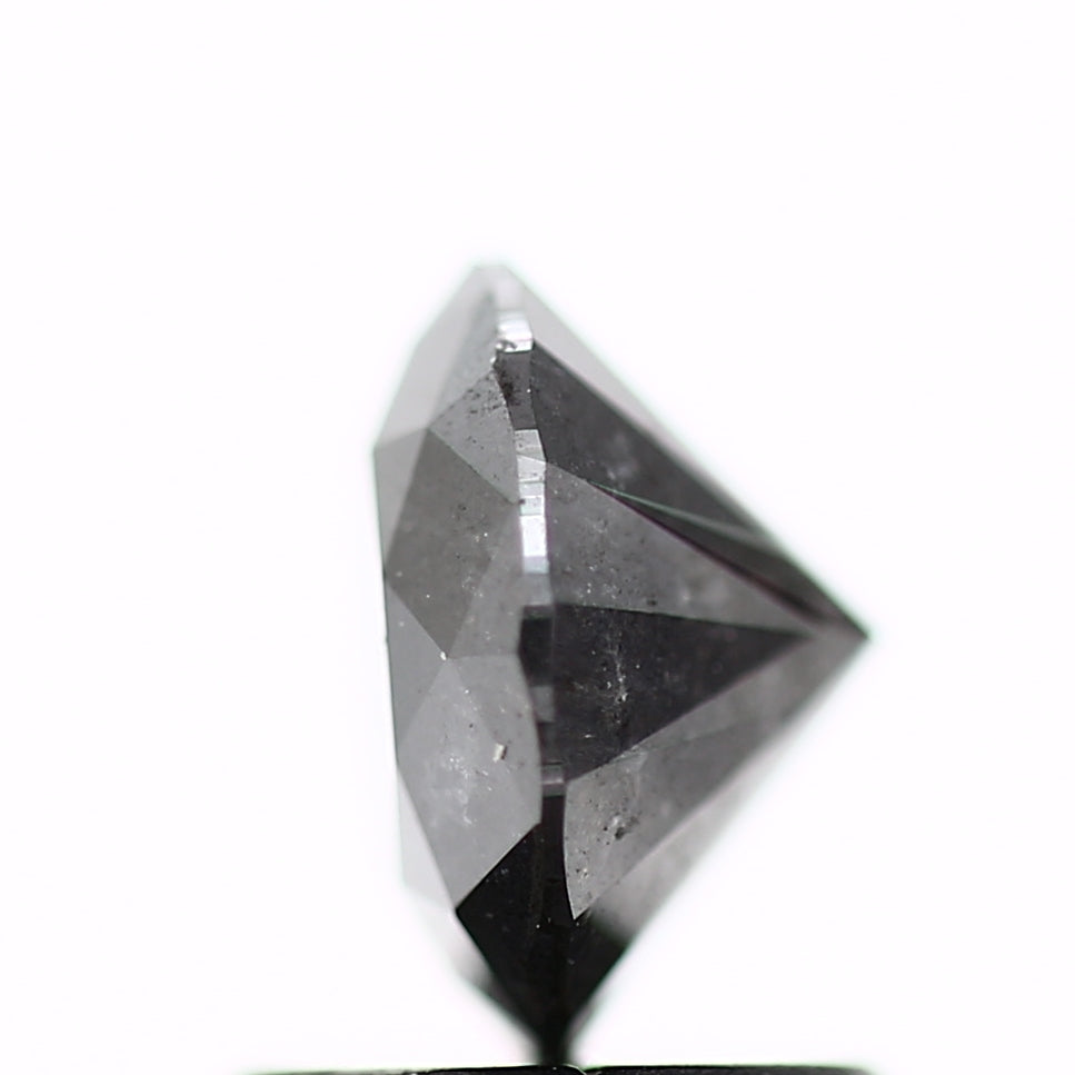 1.36 Carat Fancy Black Round Brilliant Cut Natural Loose Diamond