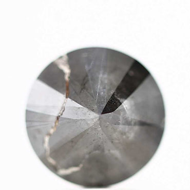 3.72 Carat Salt and Pepper Round Brilliant Cut Natural Loose Diamond