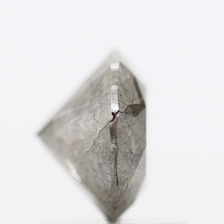 1.20 Carat Salt and Pepper Diamond Round Gray Brilliant Cut Natural Loose Diamond