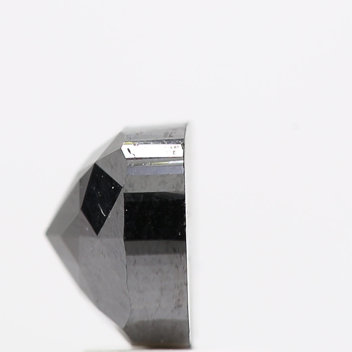 1.92 Ct Natural Black Cushion Single Cut Loose Diamond for Jewelery
