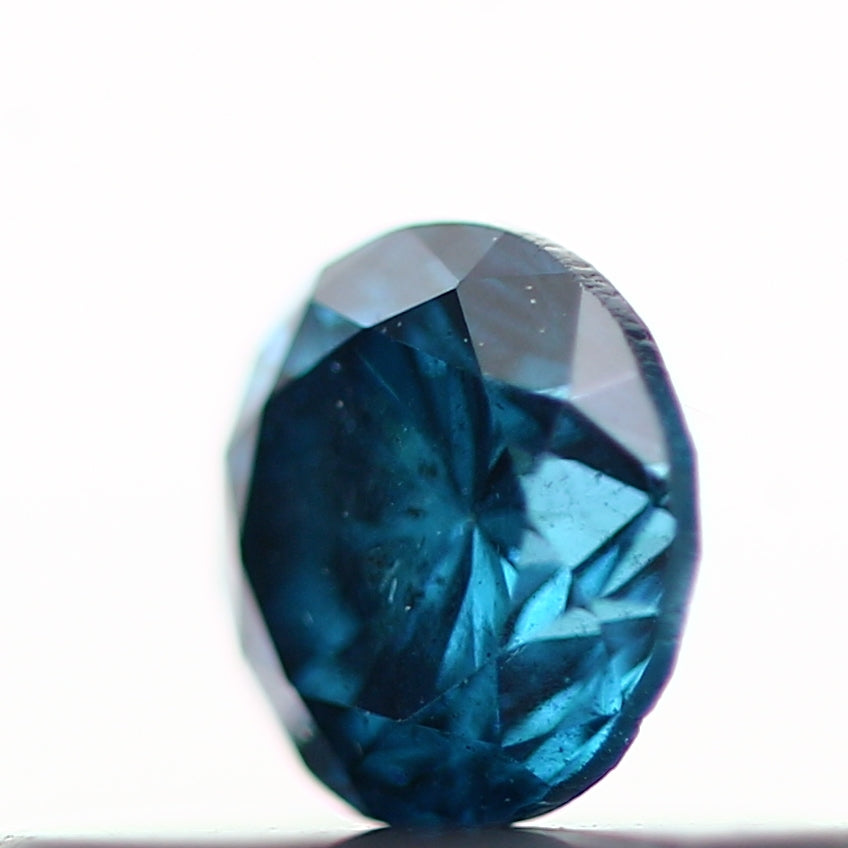 0.22 Carat Fancy Blue Round Brilliant Cut Natural Loose Diamond