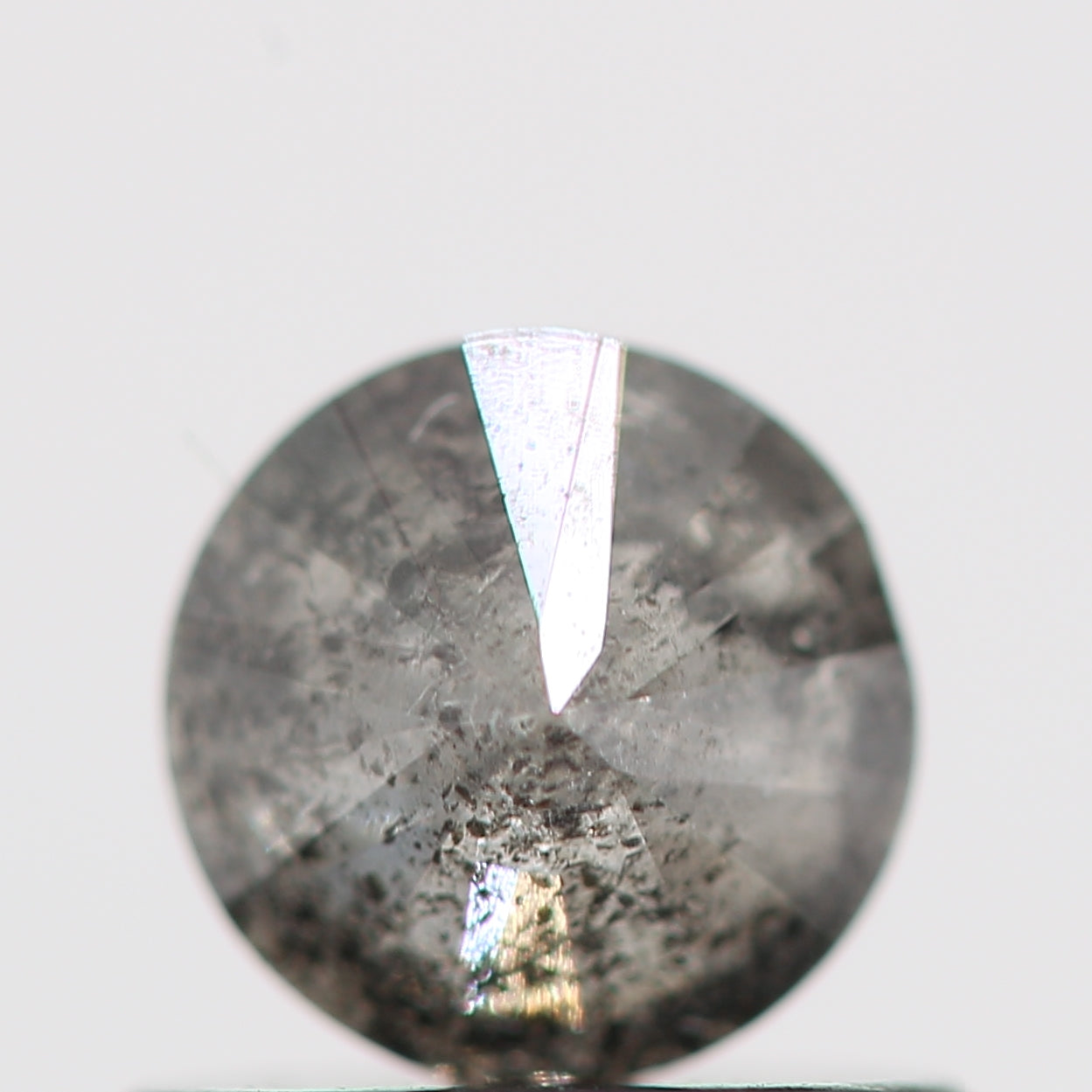 0.48 Carat Salt and Pepper Gray Round Brilliant Cut Natural Loose Diamond