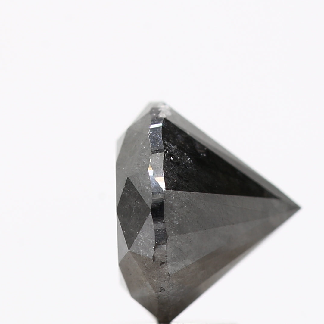 2.56 Carat Fancy Black Round Shape Brilliant Cut Natural Loose Diamond