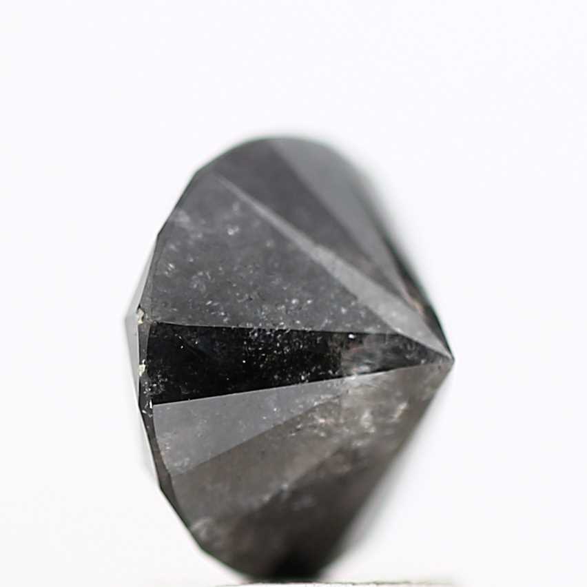 Salt And Pepper Diamond Fancy Gray Color 1.70 CT 7.22 x 5.07 MM Round Brilliant Cut Diamond ! Natural Loose Diamond ! Christmas Gift for Her