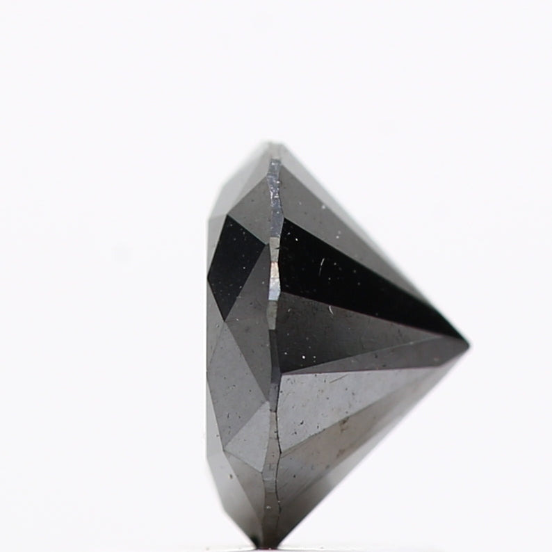 1.00 Carat Fancy Black Round Shape Brilliant Cut Natural Loose Diamond