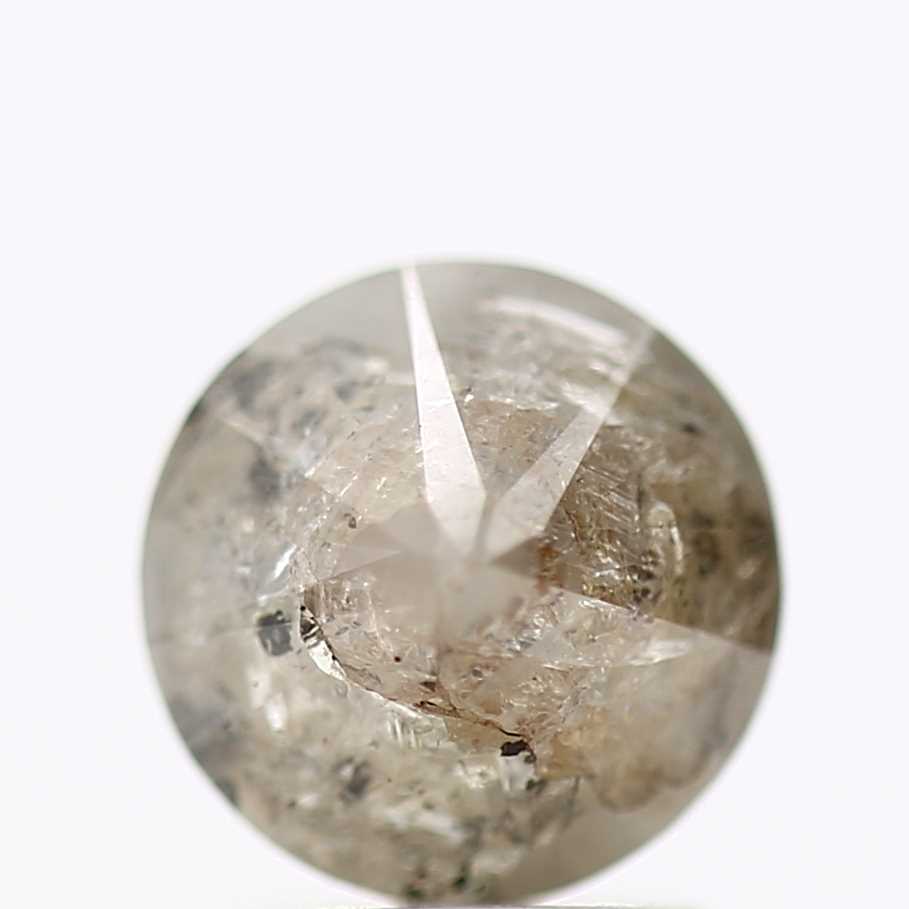 1.86 Carat Salt and Pepper Diamond Gray Round Brilliant Cut Natural Loose Diamond