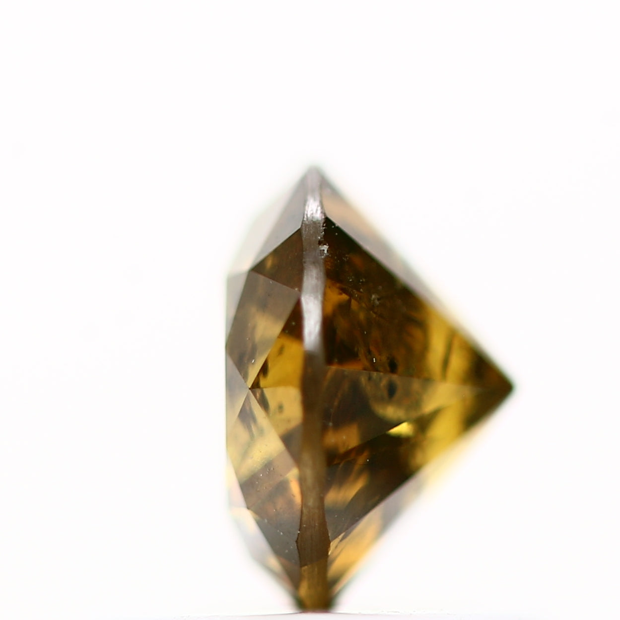 0.69 Carat Round Brilliant Cognac Champagne Brown Natural Loose Diamond For Engagement Ring