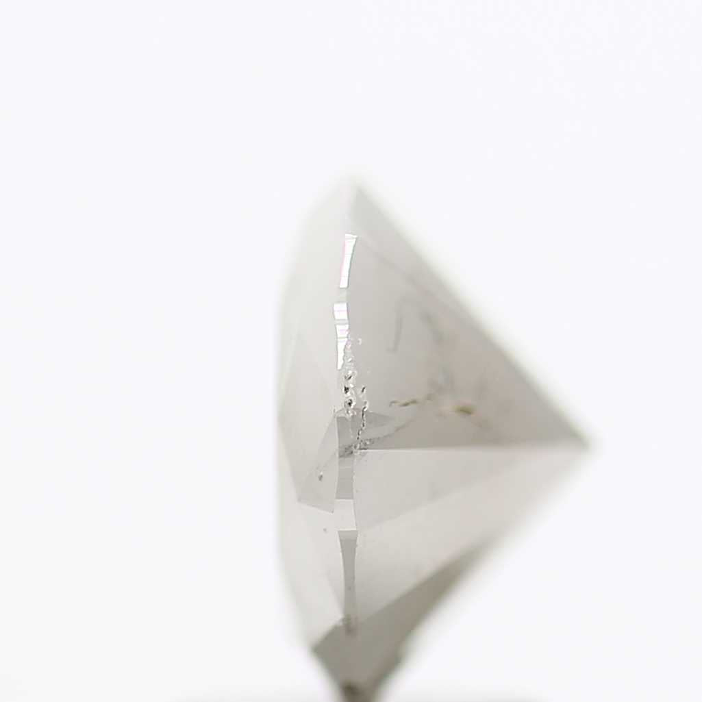1.96 Carat Milky White Rustic Round Shape Brilliant Cut Natural Loose Diamond