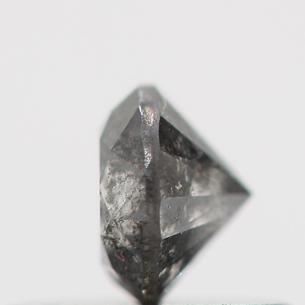 0.35 Carat Salt and Pepper Fancy Gray Round Brilliant Cut Natural Loose Diamond