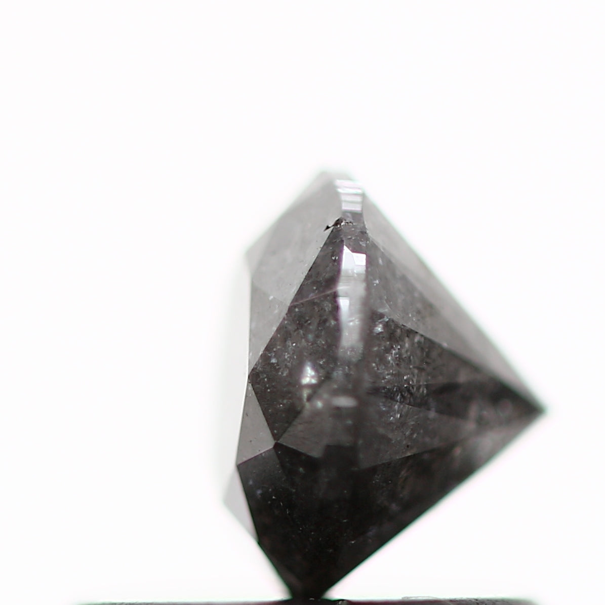 0.66 Carat Salt and Pepper Diamond Gray Round Brilliant Cut Natural Loose Diamond