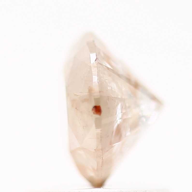0.98 Carat Fancy Peach Orange Round Shape Brilliant Cut Natural Loose Diamond