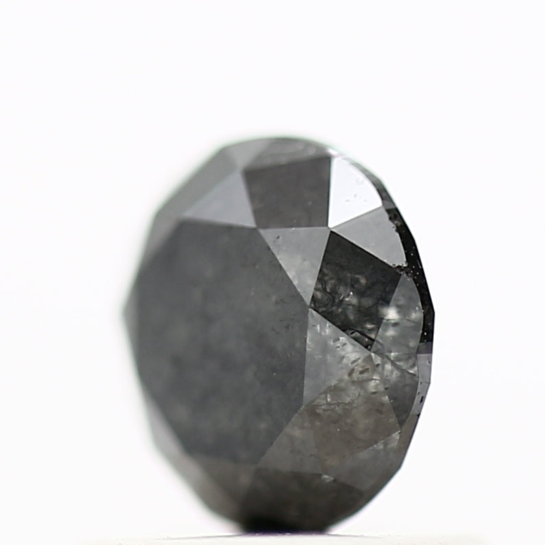 0.83 Carat Fancy Black Round Shape Brilliant Cut Natural Loose Diamond